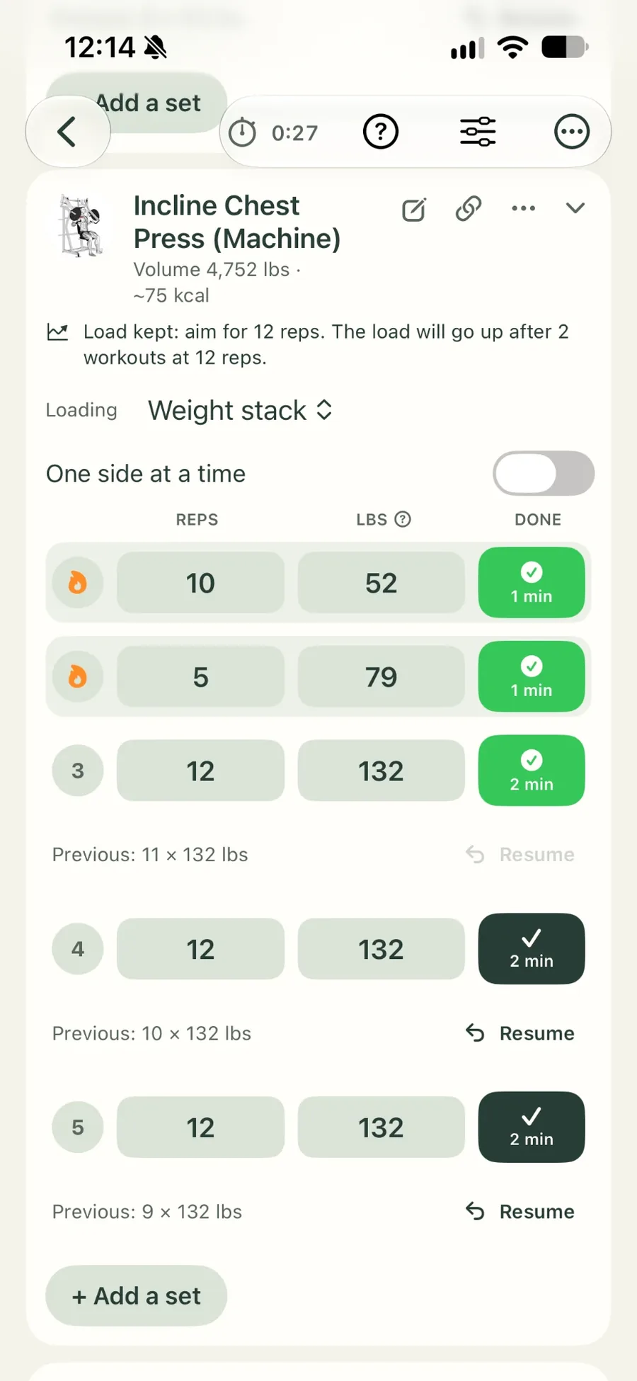 Workout logging in STARK